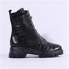 Paul Green Hidden Bungee Lace Boot - Black Croc